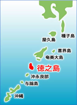 徳之島の地図